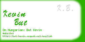 kevin but business card